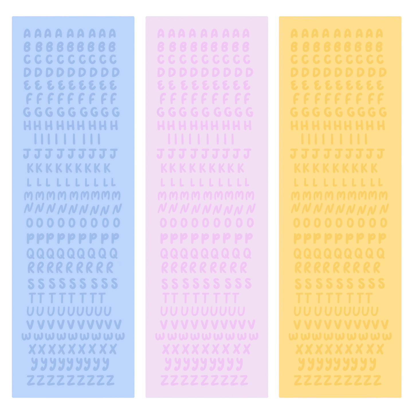 Alphabet Sticker Set - Vibrant Pastel