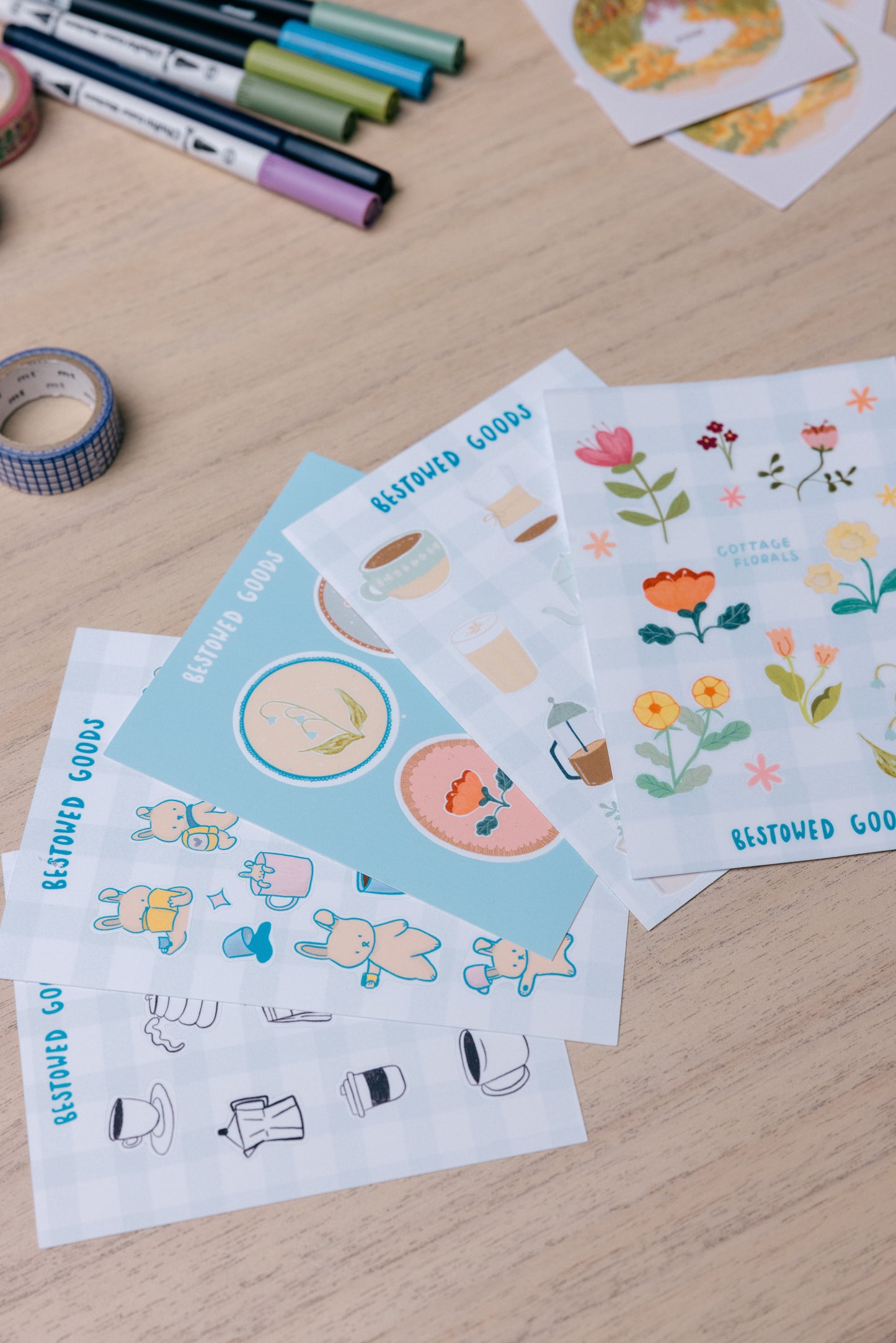 Cottage Florals Sticker Sheet