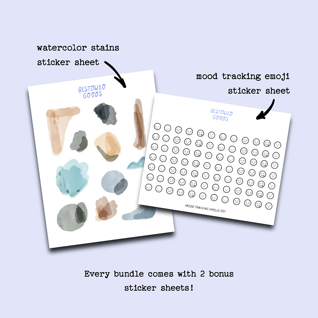 Monthly & Weekly Planning Sticker Sheets (July-December)