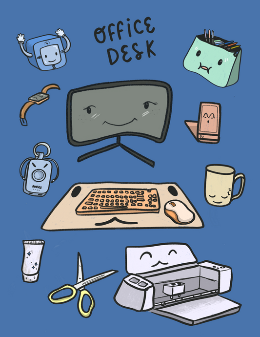 Office Desk Sticker Sheet