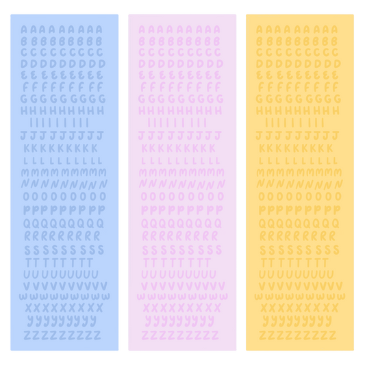 Alphabet Sticker Set - Vibrant Pastel