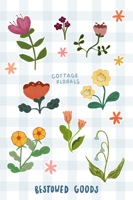 Cottage Florals Sticker Sheet