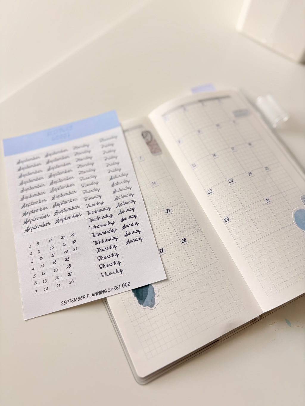 Monthly & Weekly Planning Sticker Sheets (July-December)