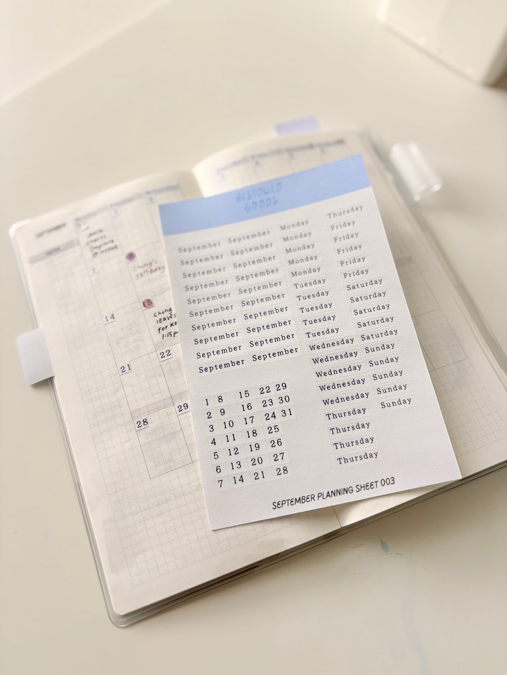 Monthly & Weekly Planning Sticker Sheets (July-December)
