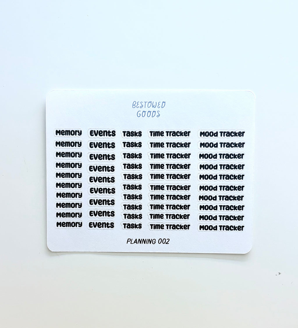 Planning Stickers - Subtitles
