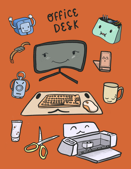 Office Desk Sticker Sheet