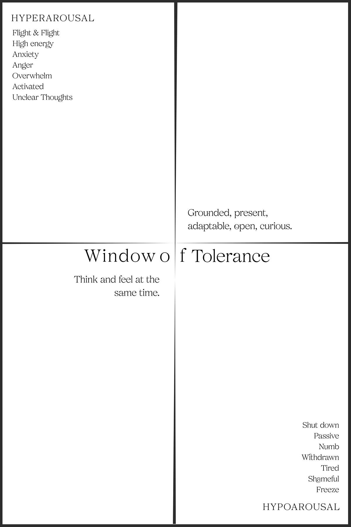 Window of Tolerance Art Print (vellum overlay) - July 2026 BWC